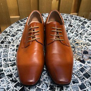 Bruno Marc Men's Leather Oxfords, Tan, Size 15